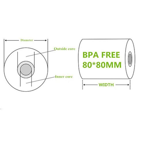 50 g 80 * 80 mm BPAフリーレシート用紙